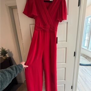 Gal Meets Glam Vibrant Red Jumpsuit